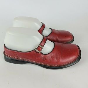 Born Red Leather Maryjane Shoes size 8.5